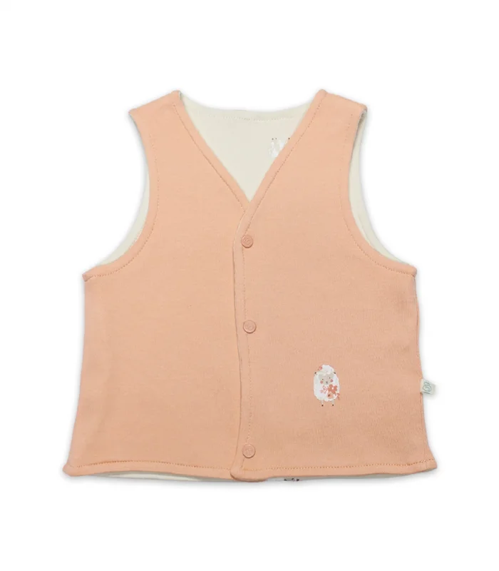 Bistyle Yelek Çift Taraflı Fluffy And Lovely 18106 Bej