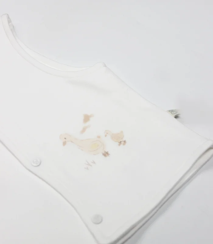 Bistyle Yelek Çift Taraflı Welcome Baby Duck 18104 Sarı-ekru