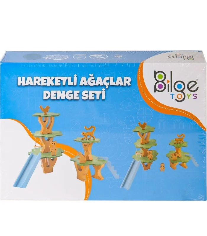 BLG-101 Ahşap Hareketli Ağaçlar Denge Seti