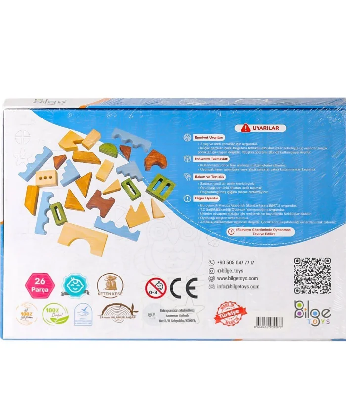 BLG-107A Ahşap Şehir Blok Seti