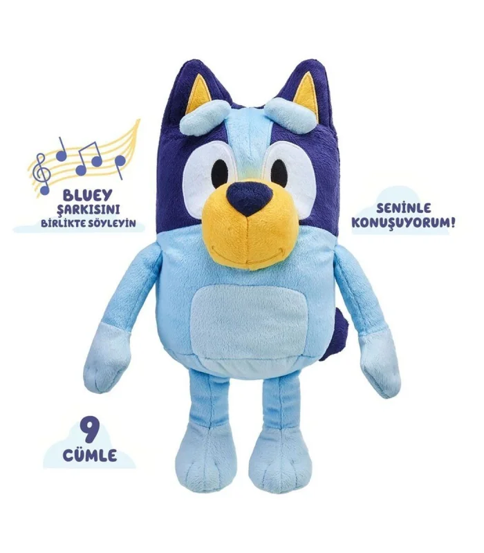 BLUEY 17631 Bluey Türkçe Konuşan 35 cm Pelüş Figür