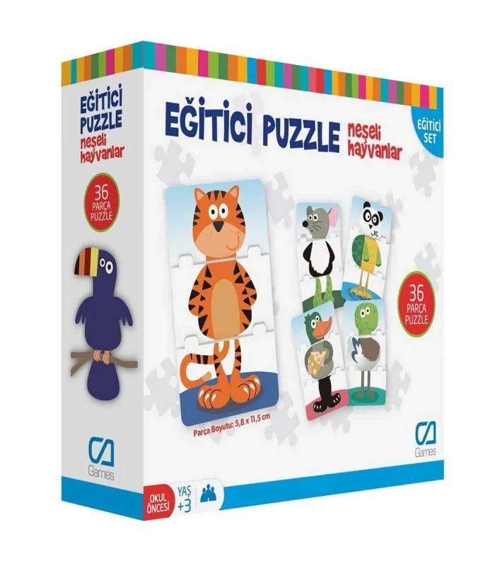 CA.5028 CA Games Eğitici Puzzle Neşeli Hayvanlar