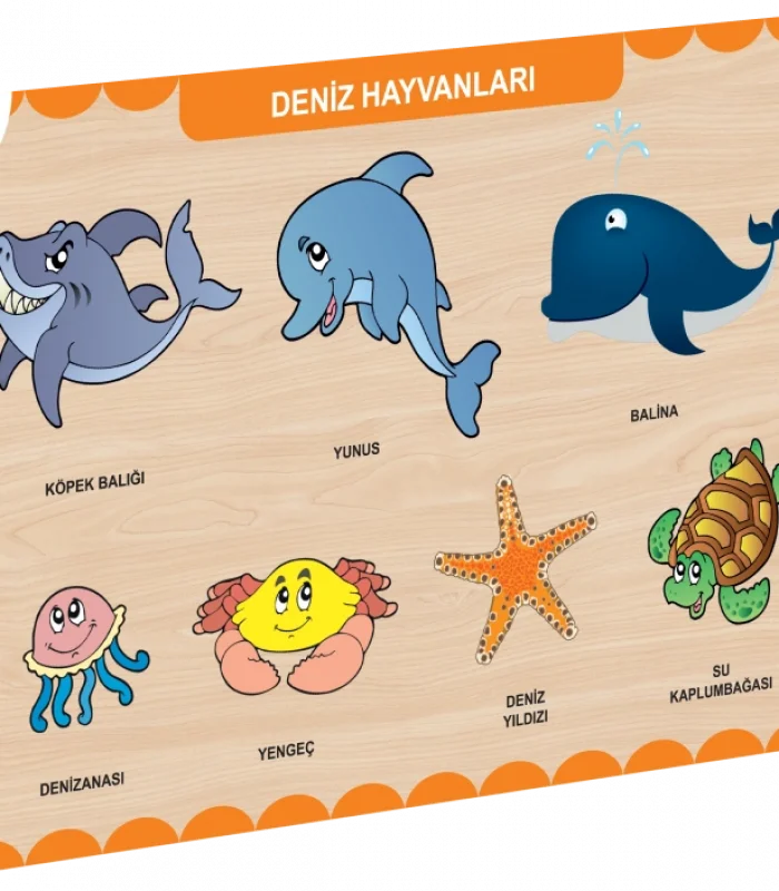 CAAHS-3212 CA GAMES AHŞAP DENİZ HAYVANLARI BUL-TAK