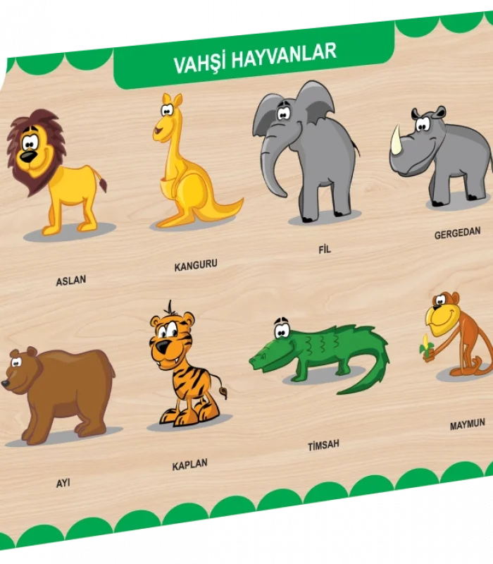 CAAHS-3213 CA GAMES AHŞAP VAHŞİ HAYVANLAR BUL-TAK
