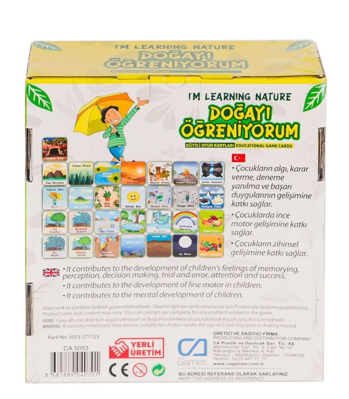 CAEGT-5053 Doğayı Öğreniyorum Eğitici Oyun Kartları -Ca Games