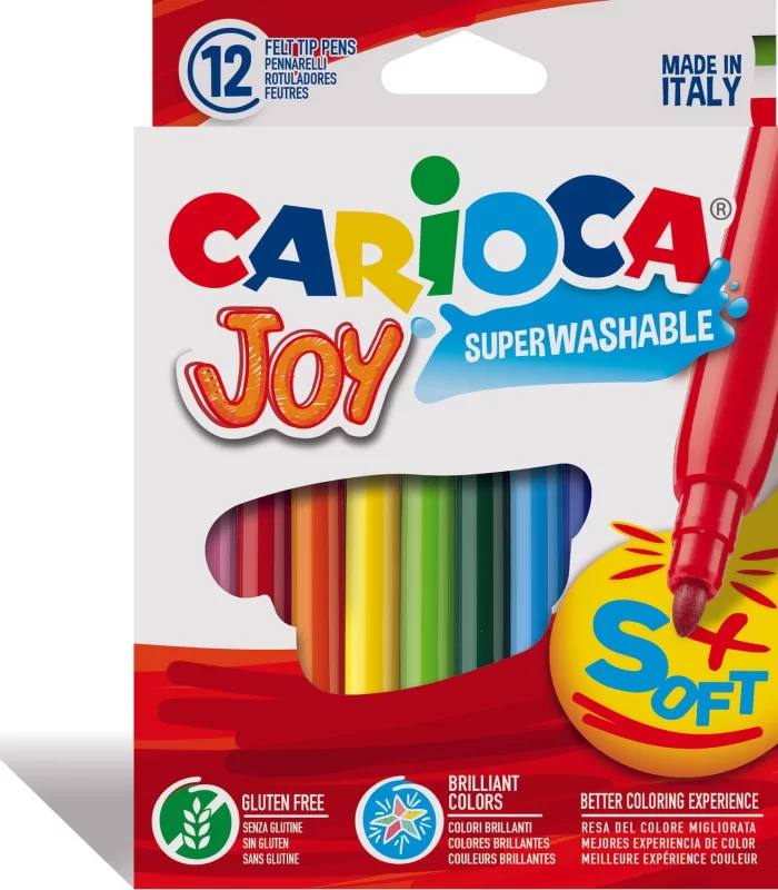 Carioca Joy Süper Yıkanabilir Keçeli Boya Kalemi 12Li