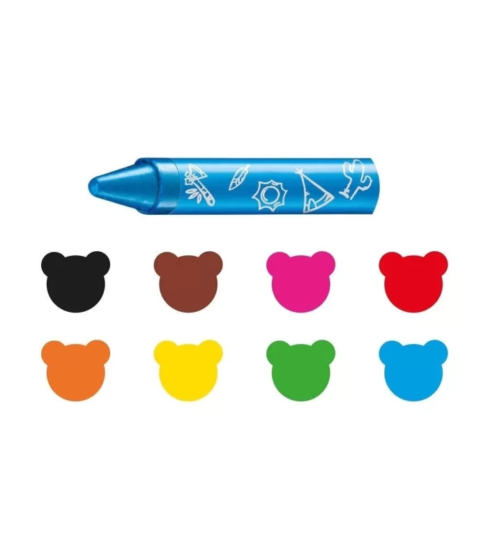 Carioca Jumbo Bebek Elleri Kirletmeyen Pastel Boya Kalemi 8Li