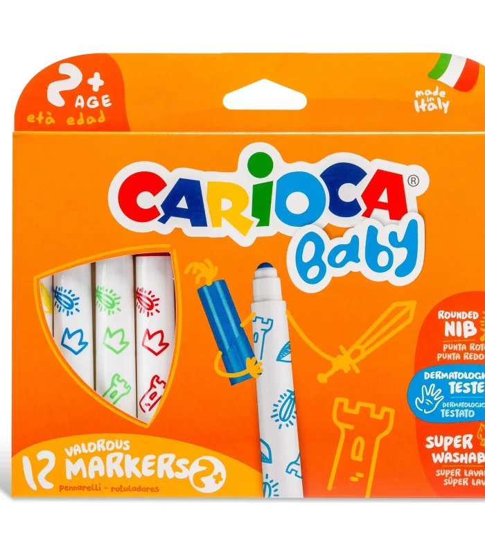 Carioca Jumbo Bebek Süper Yıkanabilir Keçeli Boya Kalemi 12Li