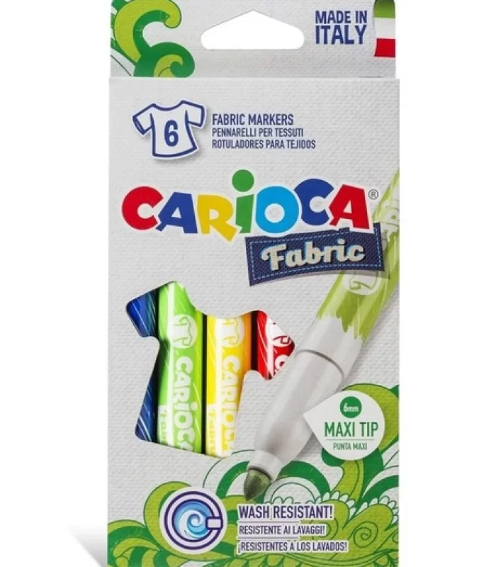 Carioca Keçeli Kumaş Boyama Kalemi Maxı 6Lı