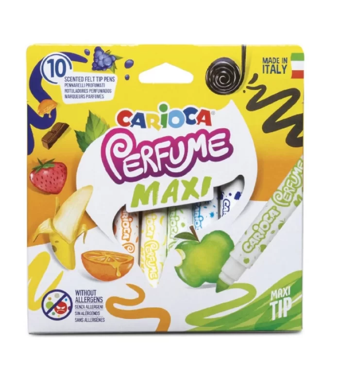 Carioca Kokulu Jumbo Keçeli Boya Kalemi 10Lu