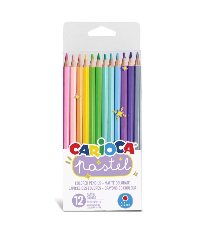 Carioca Pastel Renk Kuru Boya Kalemi 12Li