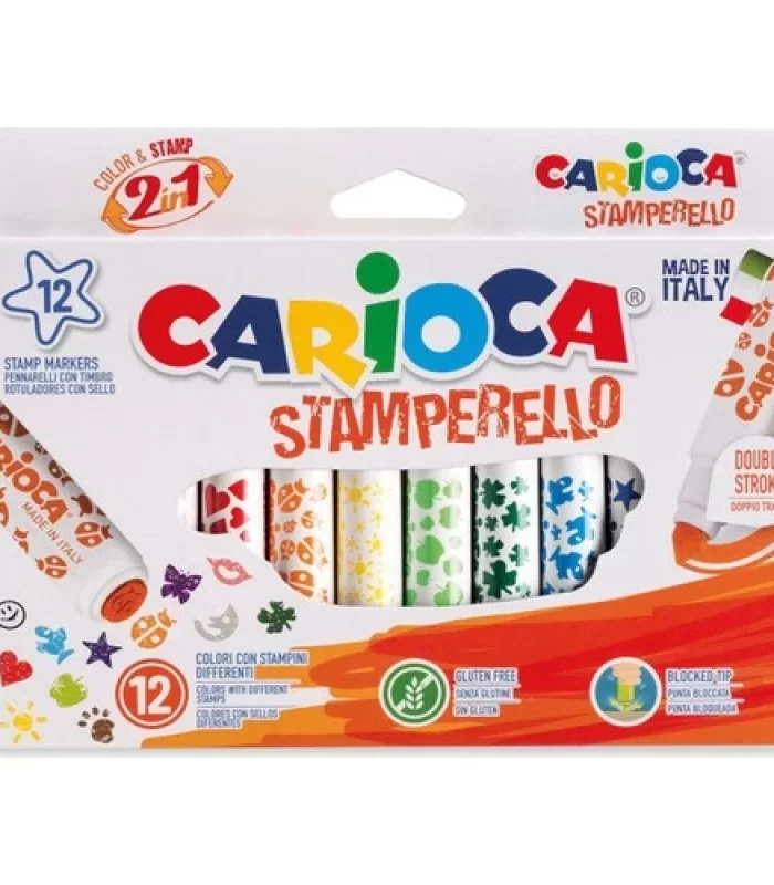 Carioca Stamperello Yıkanabilir Keçeli Boya Kalemi 12Li
