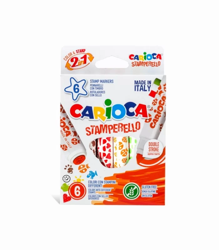 Carioca Stamperello Yıkanabilir Keçeli Boya Kalemi 6Lı