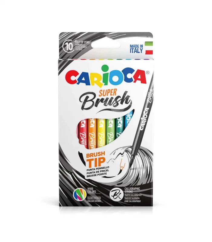 Carioca Süper Brush Keçeli Boya Kalemi 10lu