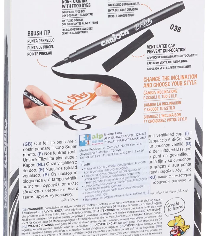Carioca Süper Brush Keçeli Boya Kalemi 10lu