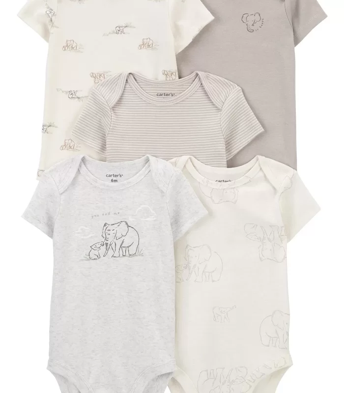 Carters Bebek Body Set Kısa Kollu 5li Paket 1R036310 Renkli