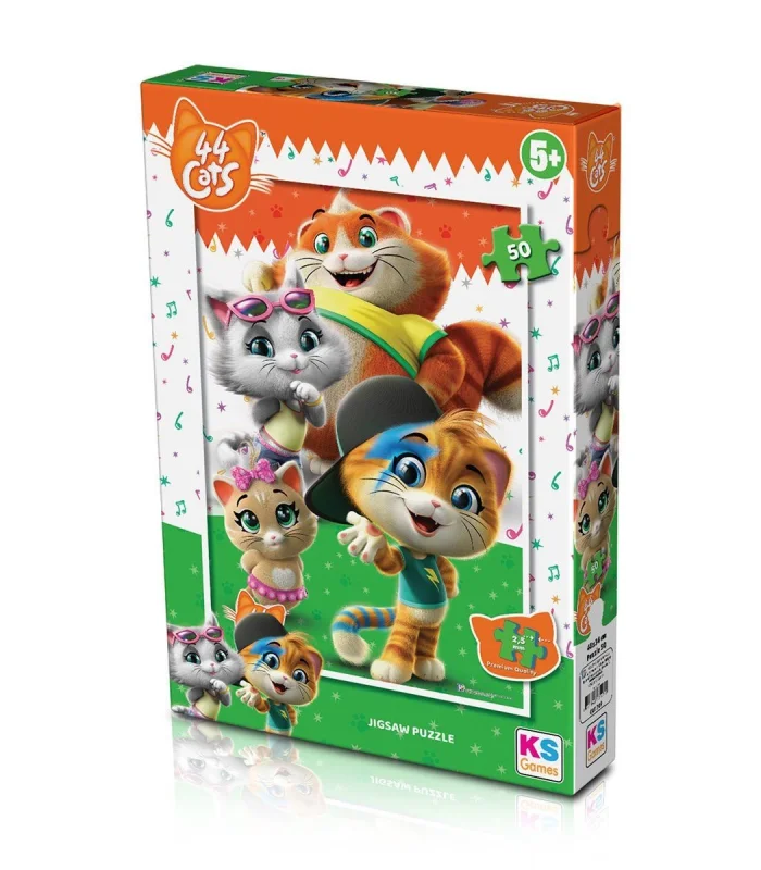 CAT 709 44 Kedi Puzzle 50 Parça - Ks Puzzle