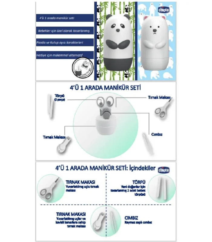 Chicco Bebek Tırnak Bakım Seti Panda