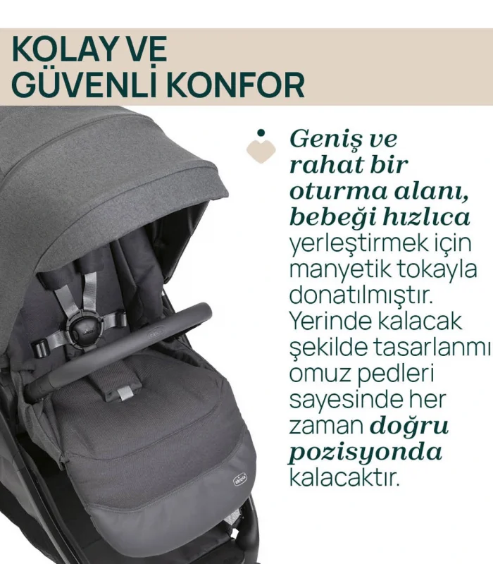 Chicco Bellagio Bebek Arabası Black Satin