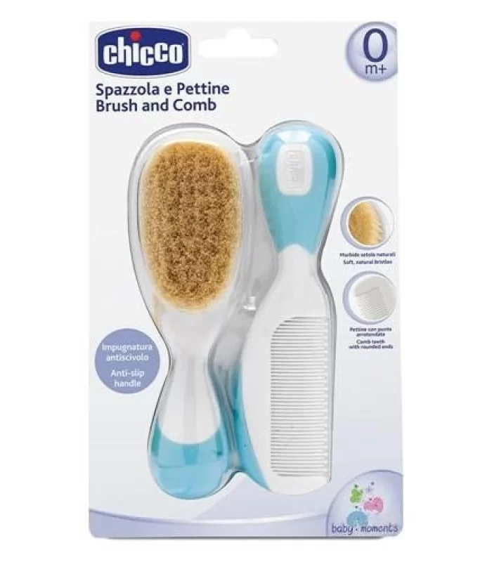 Chicco Fırça ve Tarak Seti 0 Ay+ Mavi