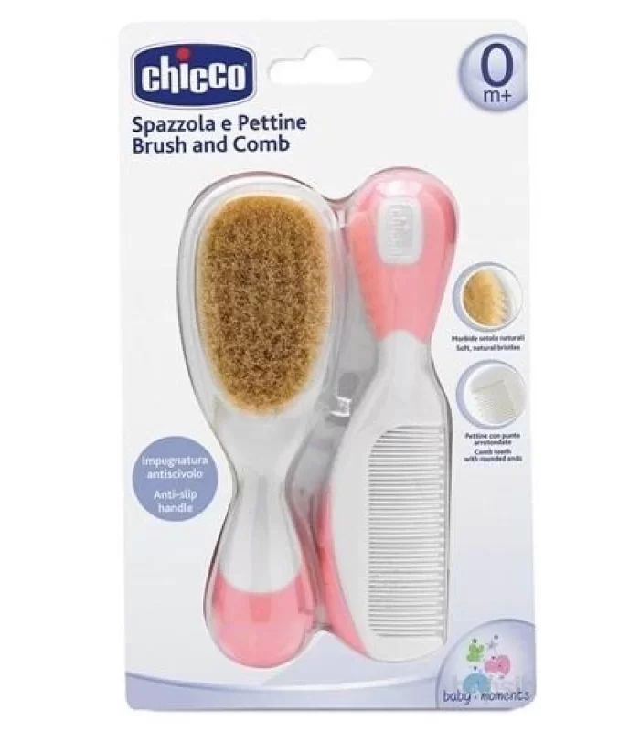 Chicco Fırça ve Tarak Seti 0 Ay+ Pembe
