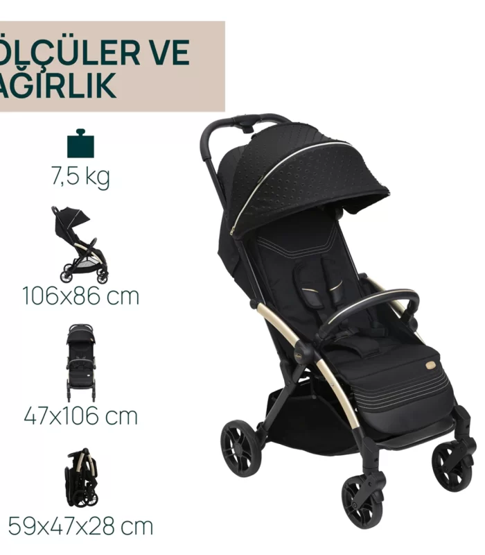Chicco Goody XPlus Bebek Arabası Black Re Lux
