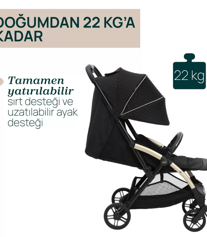 Chicco Goody XPlus Bebek Arabası Black Re Lux