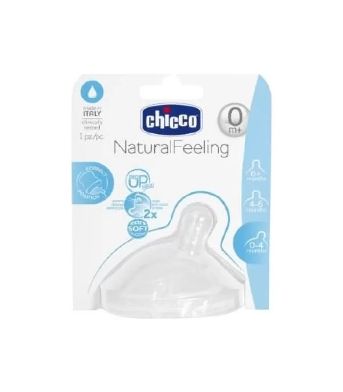 Chicco NaturalFeeling Biberon Emziği 0 Ay+ Normal Akış Tekli