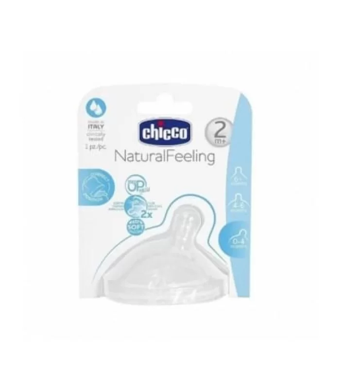 Chicco NaturalFeeling Biberon Emziği 2 Ay+ Orta Akış Tekli