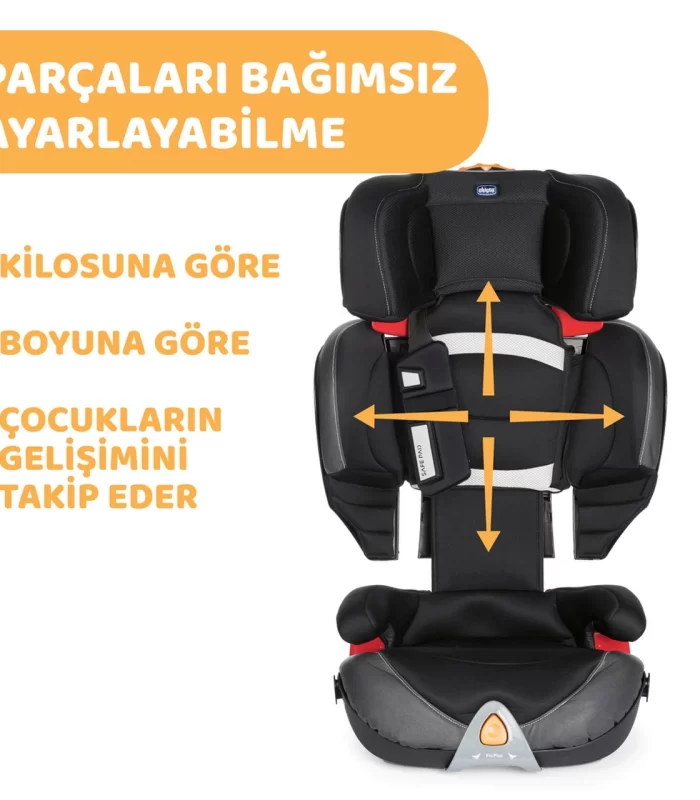 Chicco Oasys 23 Fixplus Evo 15-36 Kg Oto Koltuğu Jet Black