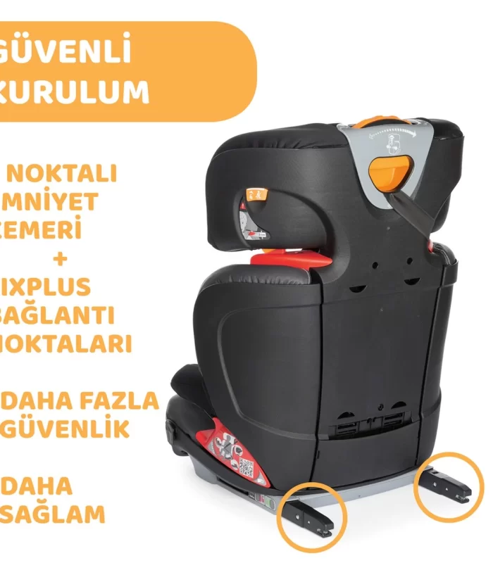 Chicco Oasys 23 Fixplus Evo 15-36 Kg Oto Koltuğu Jet Black