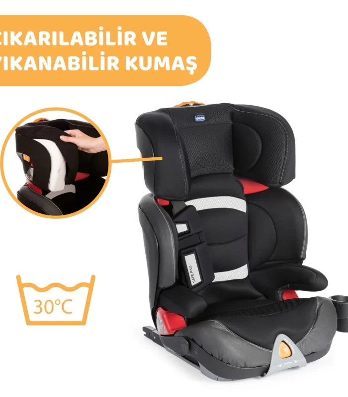 Chicco Oasys 23 Fixplus Evo 15-36 Kg Oto Koltuğu Jet Black