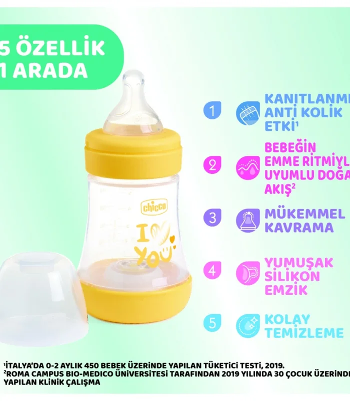 Chicco Perfect 5 Antikolik Biberon PP 150 ml Boy