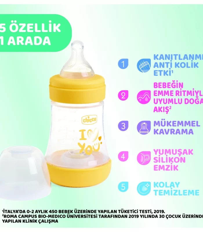 Chicco Perfect 5 Antikolik Biberon PP 150 ml Girl