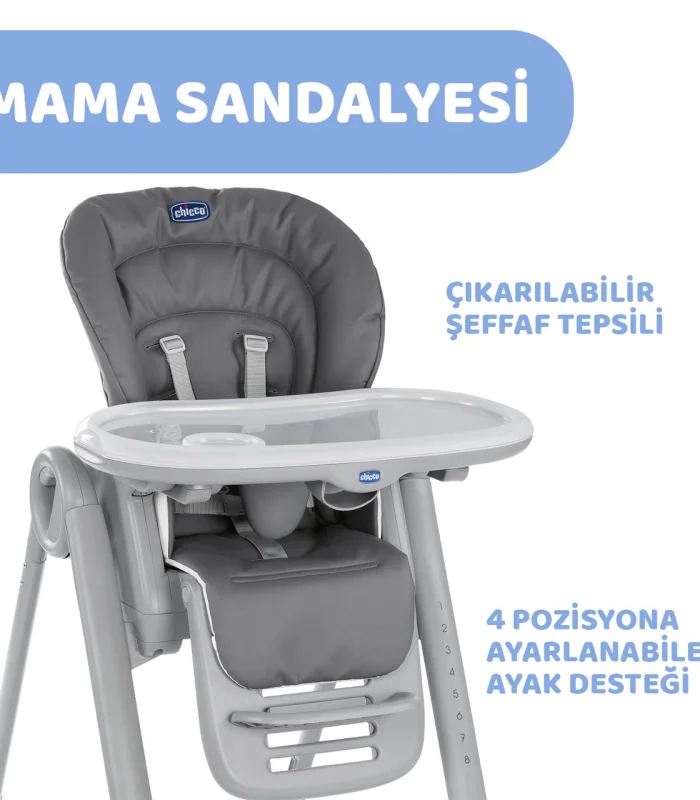 Chicco Polly Magic Mama Sandalyesi Dark Grey