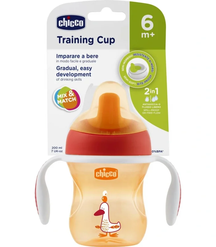 Chicco Yarı Yumuşak Uçlu Alıştırma Bardağı 6 Ay+ 200 ml Unisex
