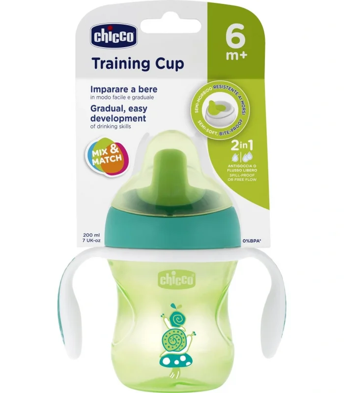 Chicco Yarı Yumuşak Uçlu Alıştırma Bardağı 6 Ay+ 200 ml Unisex