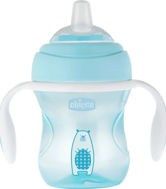 Chicco Yumuşak Uçlu Geçiş Bardağı 4 Ay+ 200 ml Erkek
