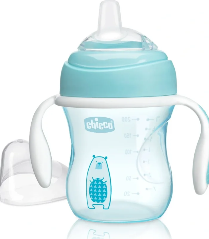 Chicco Yumuşak Uçlu Geçiş Bardağı 4 Ay+ 200 ml Erkek
