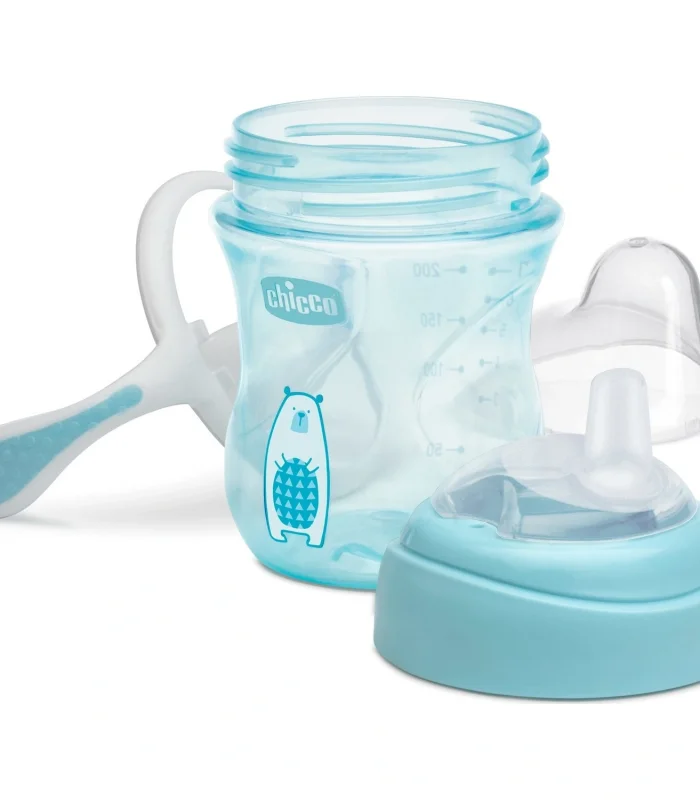 Chicco Yumuşak Uçlu Geçiş Bardağı 4 Ay+ 200 ml Erkek