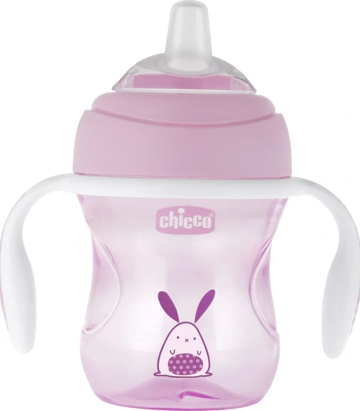 Chicco Yumuşak Uçlu Geçiş Bardağı 4 Ay+ 200 ml Kız