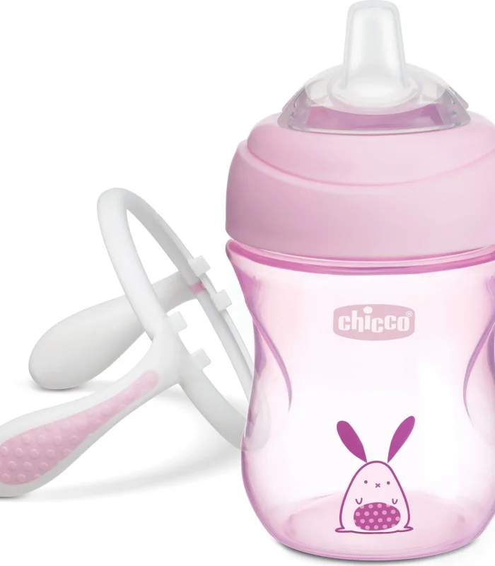 Chicco Yumuşak Uçlu Geçiş Bardağı 4 Ay+ 200 ml Kız