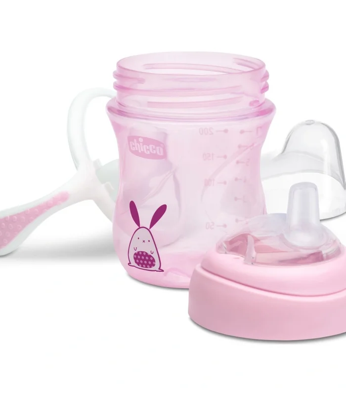 Chicco Yumuşak Uçlu Geçiş Bardağı 4 Ay+ 200 ml Kız