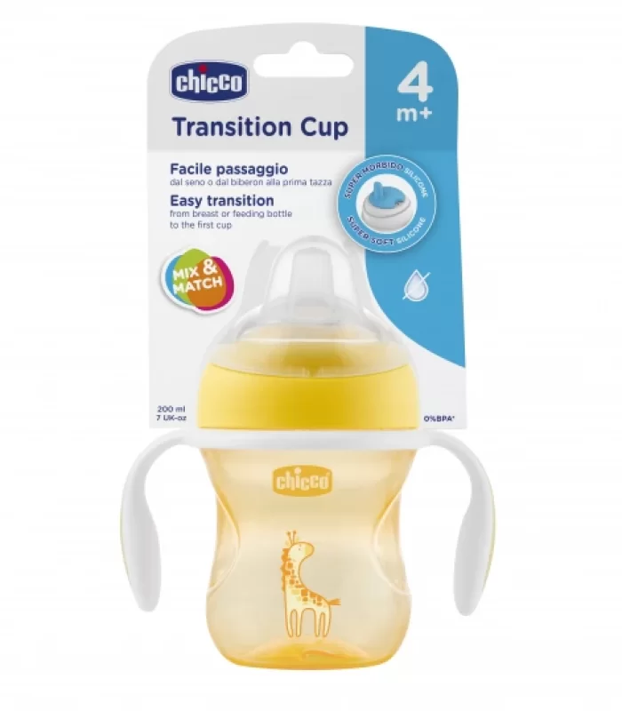 Chicco Yumuşak Uçlu Geçiş Bardağı 4 Ay+ 200 ml Unisex