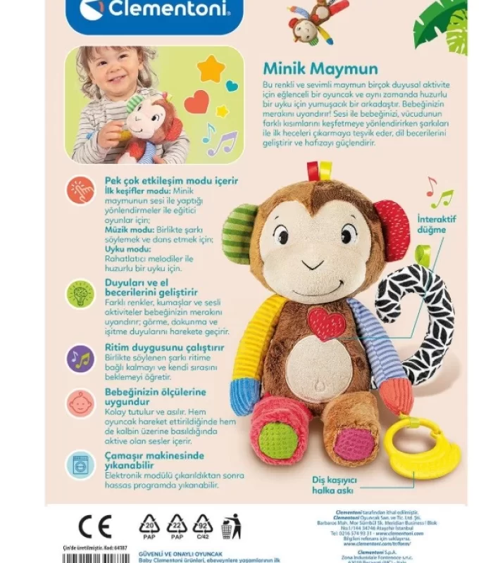 Clemantoni Baby Minik Maymun 64187