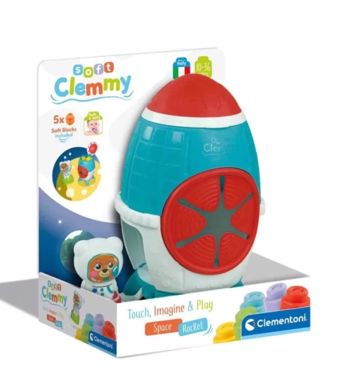Clementoni Baby Soft Clemmy Yumuşak Blok Duyusal  Roket 17806