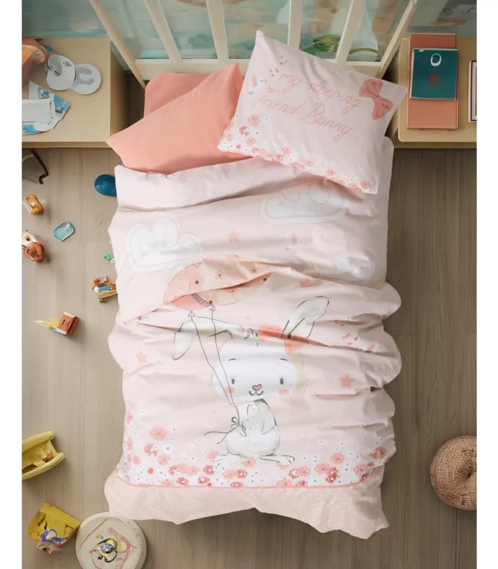 Cotton Box Bebek Nevresim Takımı Rapeti Somon