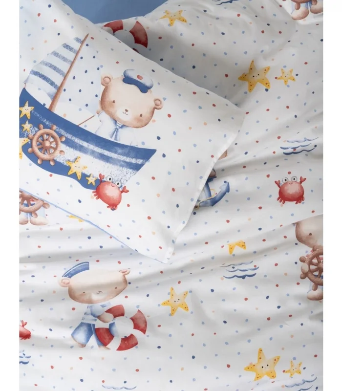 Cotton Box Bebek Nevresim Takımı Seaman Mavi