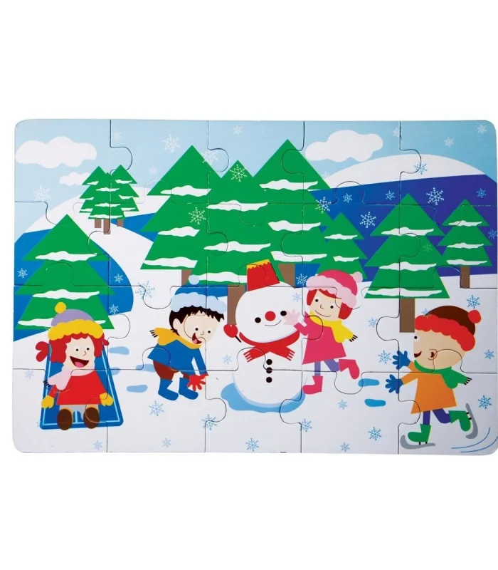 CS-1278 KIŞ AHŞAP YER PUZZLE