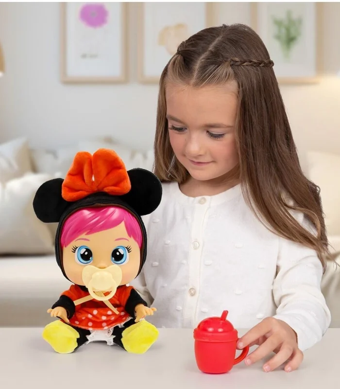 CYB69000 Cry Babies Love and Care Minnie Kostümlü Bebek